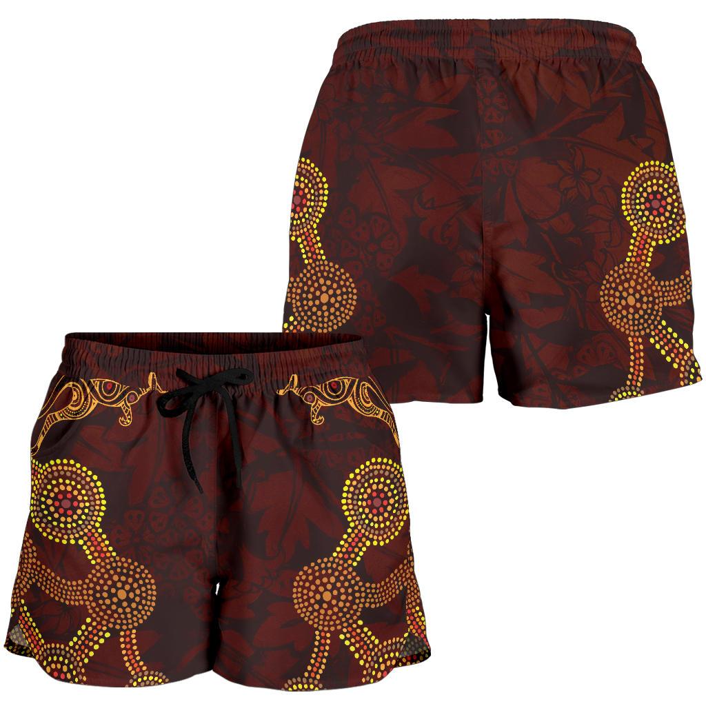 Aboriginal Shorts, Indigenous Dot Painting Women - Vibe Hoodie