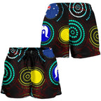 Aboriginal Shorts - Aboriginal Dot Painting & Flag - Vibe Hoodie