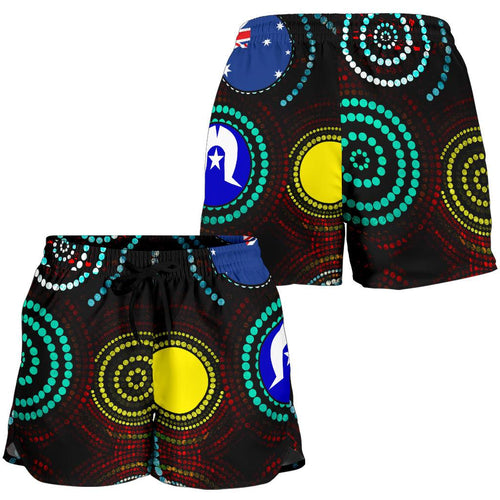 Aboriginal Shorts - Aboriginal Dot Painting & Flag - Vibe Hoodie
