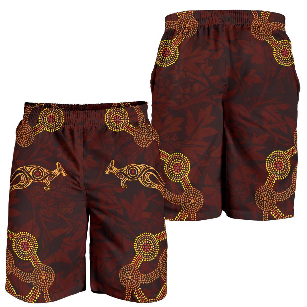 1staustrailia-aboriginal-shorts-indigenous-dot-painting-kangaroo