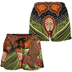 Aboriginal Women's Shorts - Kangaroo With Indigenous Tree - Vibe Hoodie