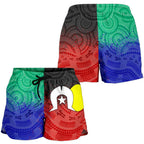 Aboriginal Women's Shorts, Australia Naidoc Week Indigenous Flag Style - Vibe Hoodie