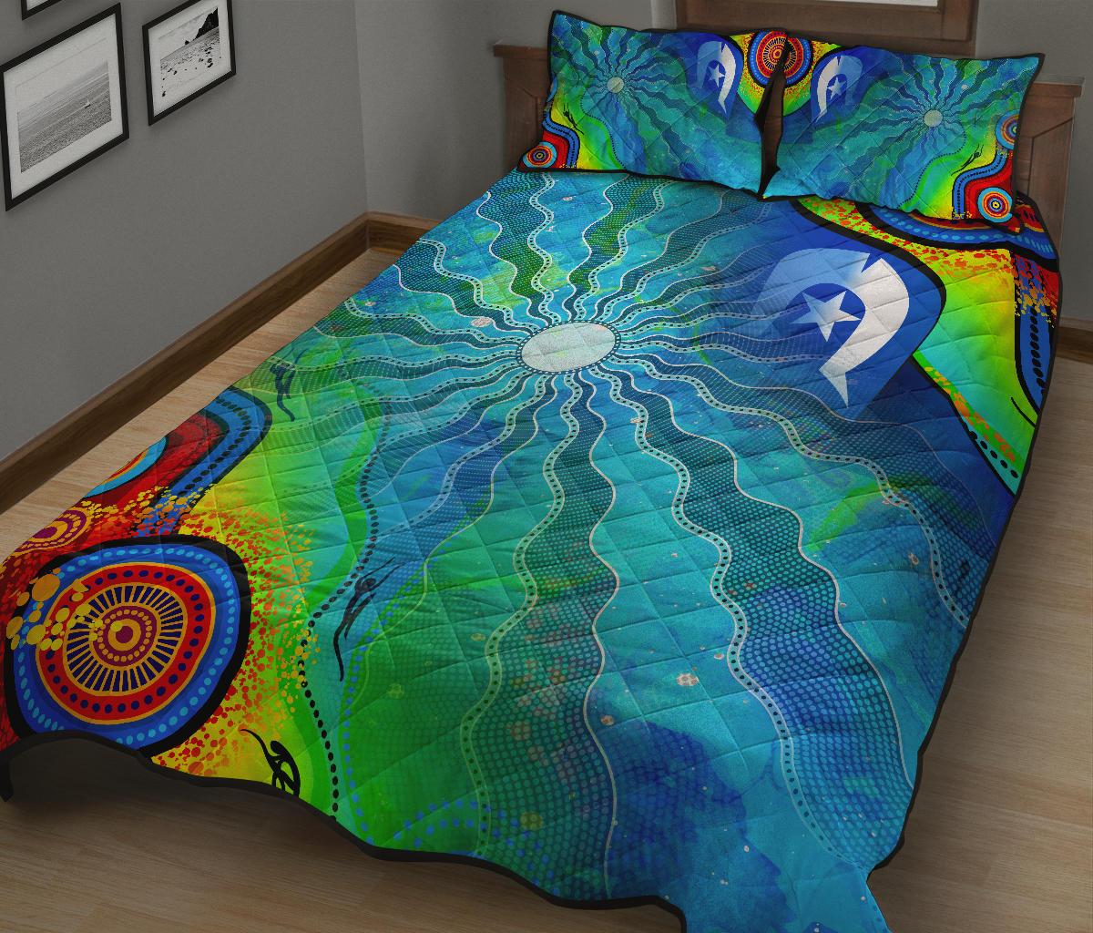 quilt-set-cover-torres-strait-islanders-flag-with-aboriginal-patterns-quilt-bed-set