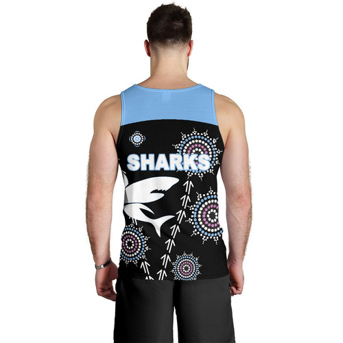 cronulla-mens-tank-top-sharks-simple-indigenous-black
