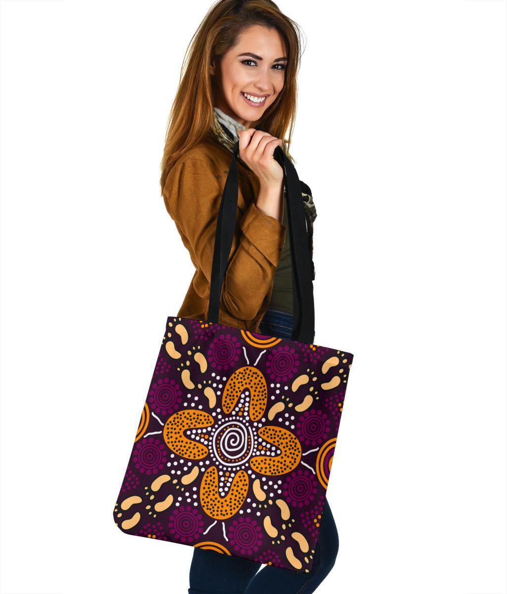 aboriginal-tote-bags-flowers-dot-panting-art