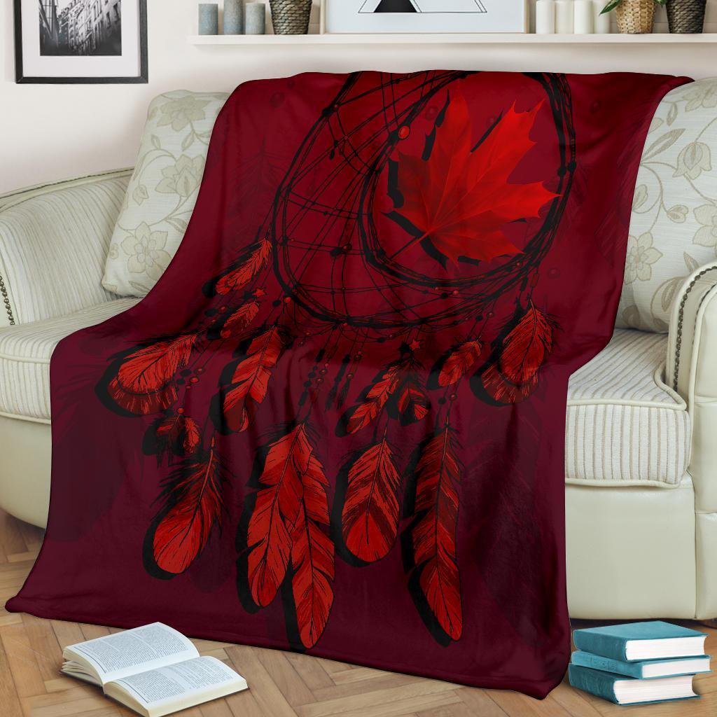 canada-maple-leaf-dreamcatcher-premium-blanket