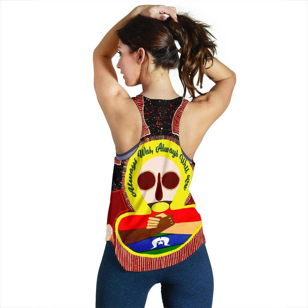Aboriginal and Torres Strait Islander Women's Racerback Tank - Naidoc Style - Vibe Hoodie