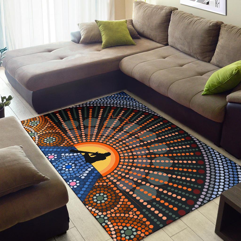 area-rug-didgeridoo-australia-rug-aboriginal-dot-painting