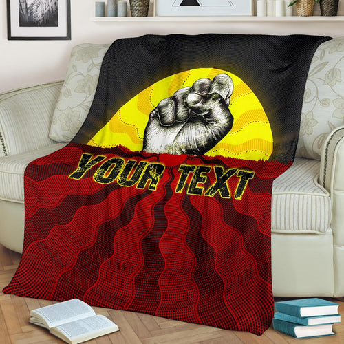 custom-aboriginal-premium-blanket-black-lives-matter-sun-dot-painting