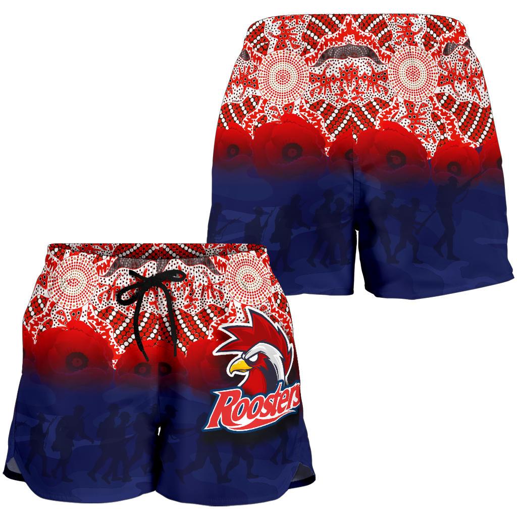 Roosters All Over Print Women's Shorts Anzac Day Aboriginal - Vibe Hoodie