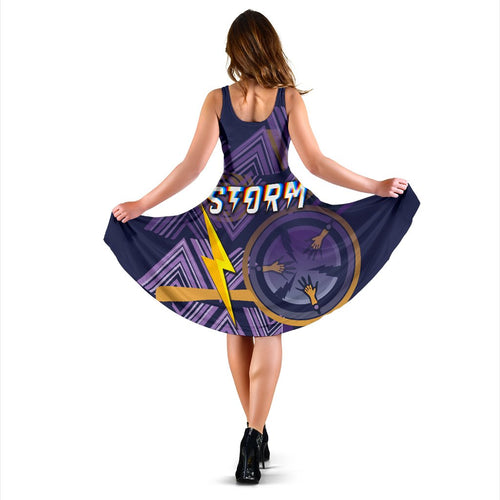 Storm Women's Dress Simple Indigenous - Purple - Vibe Hoodie