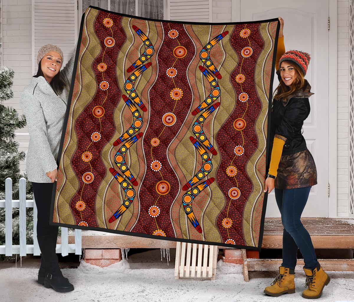 premium-quilts-aboriginal-patterns-coverlets-boomerang