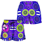 Shorts Women's - Aboriginal Family With Dot Painting art - Vibe Hoodie