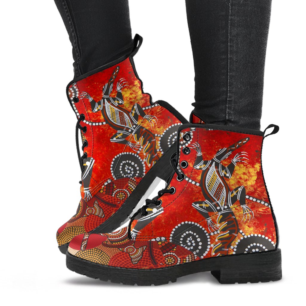 kagaroo-crocodile-leather-boots-australia-aboriginal-dot