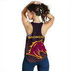 Brisbane Women Racerback Tank Broncos Simple Indigenous - Vibe Hoodie