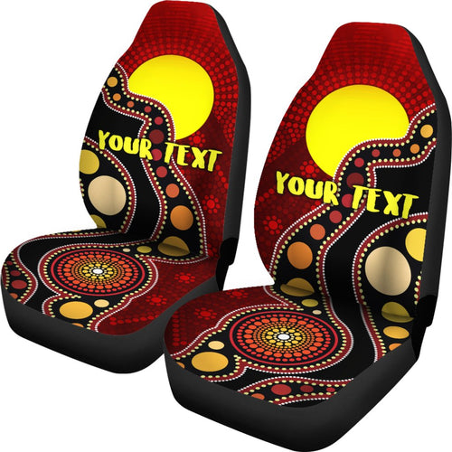 custom-car-seat-covers-australia-aboriginal-lives-matter-flag-circle-dot-painting-art