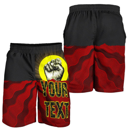 custom-aboriginal-mens-shorts-black-lives-matter-sun-dot-painting