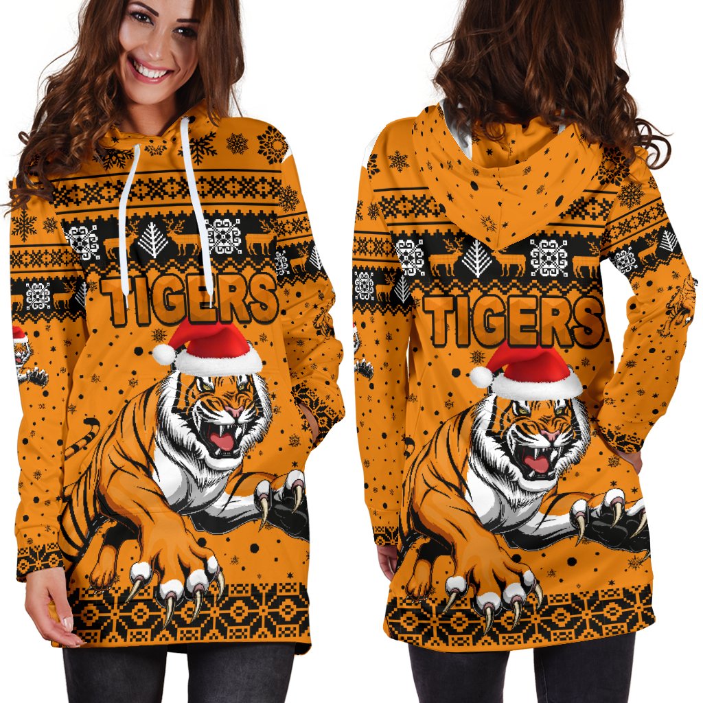 wests-christmas-womens-hoodie-dress-tigers-unique-vibes-orange