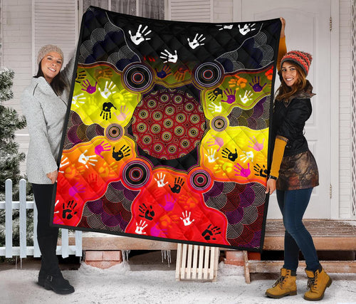 aboriginal-premium-quilt-indigenous-circle-dot-painting-hand-art