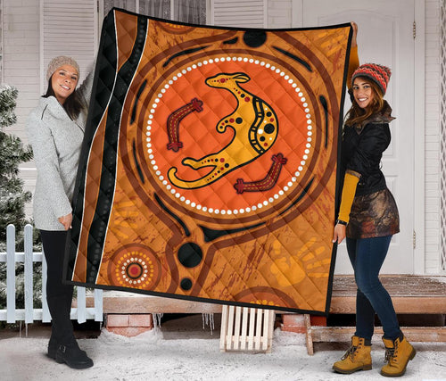 aboriginal-premium-quilt-indigenous-snake-hand-brown-color