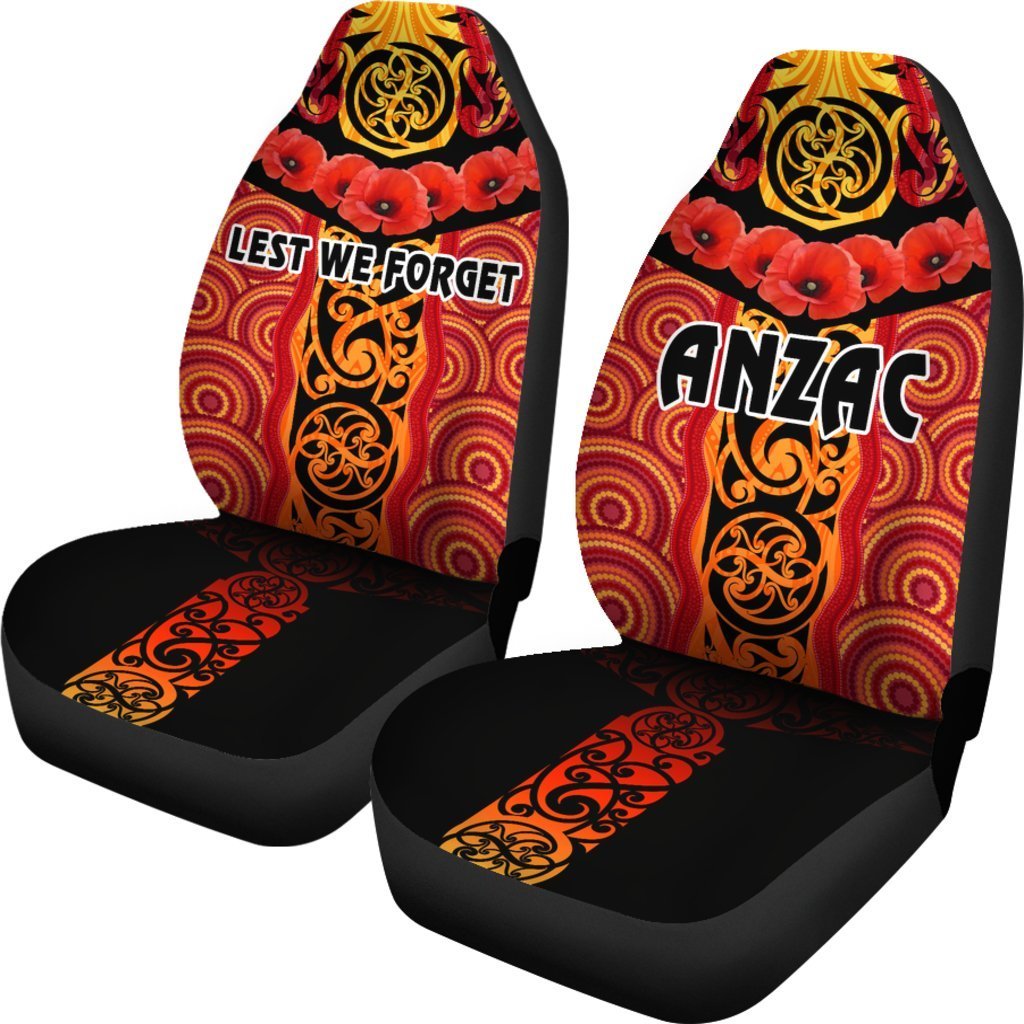 anzac-lest-we-forget-poppy-car-seat-covers-new-zealand-maori-silver-fern-australia-aboriginal