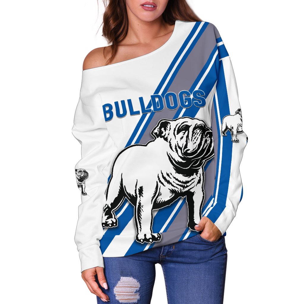 Canterbury-Bankstown Bulldogs Women's Off Shoulder Sweater Simple Style - Vibe Hoodie