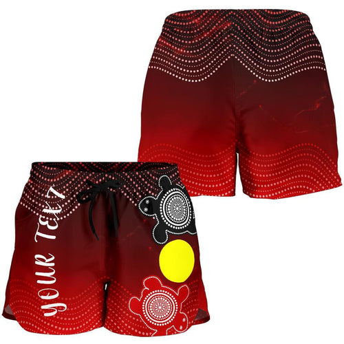 [Custom] Aboriginal Women's Shorts - Indigenous Circle Dot Painting Style - - Vibe Hoodie