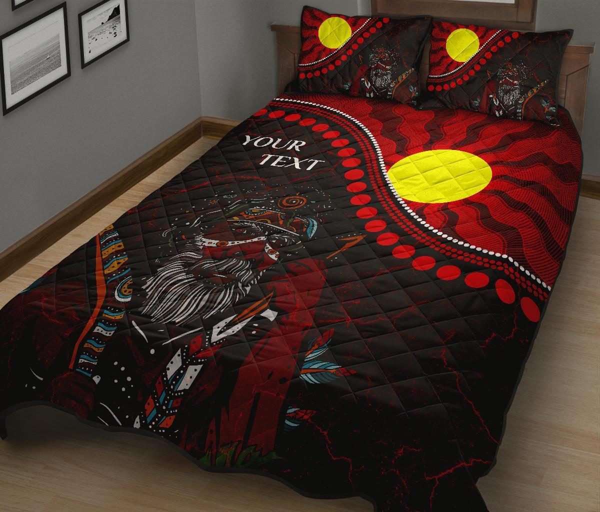 custom-aboriginal-quilt-bed-set-indigenous-people-and-sun