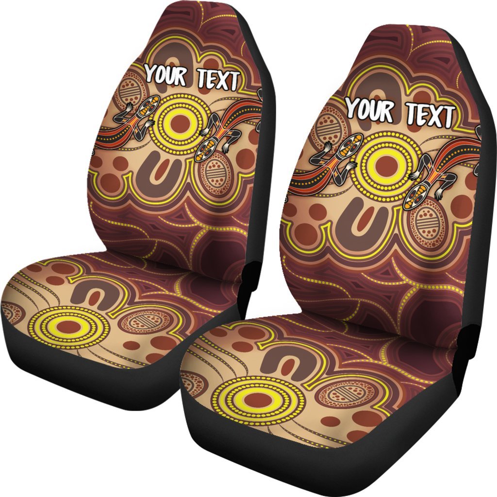 custom-aboriginal-car-seat-covers-indigenous-lizard-dot-painting-art