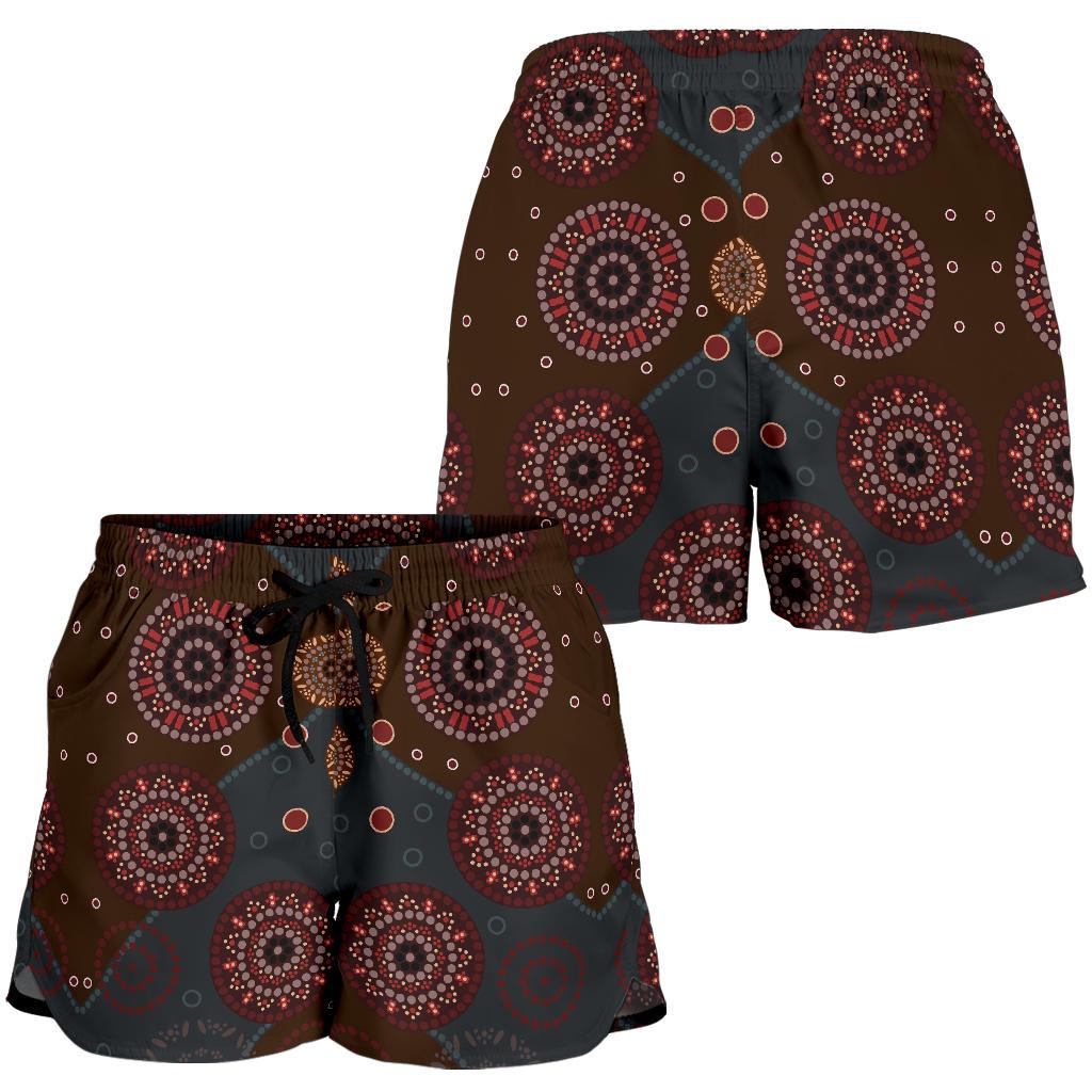 Aboriginal Shorts, Indigenous Dot Painting Short Women 02 - Vibe Hoodie