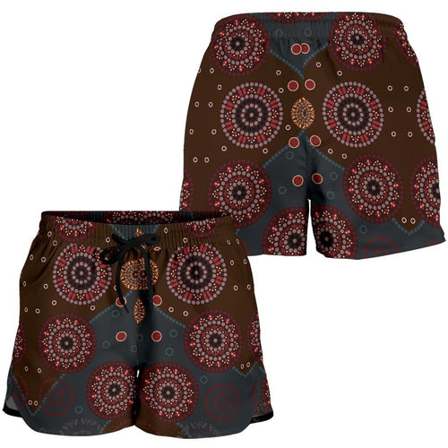 Aboriginal Shorts, Indigenous Dot Painting Short Women 02 - Vibe Hoodie