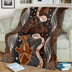 aboriginal-premium-blanket-indigenous-fish-and-snake