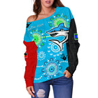 Naidoc Sharks 2021 Off Shoulder Sweater Indigenous Life LT13 - Vibe Hoodie