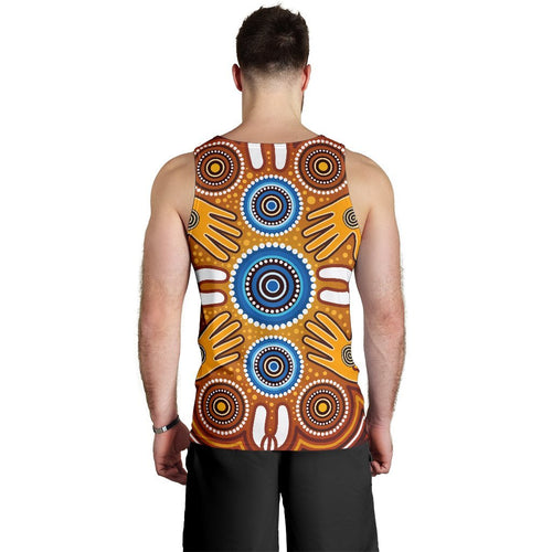 mens-tank-top-aboriginal-family-with-dot-painting-art