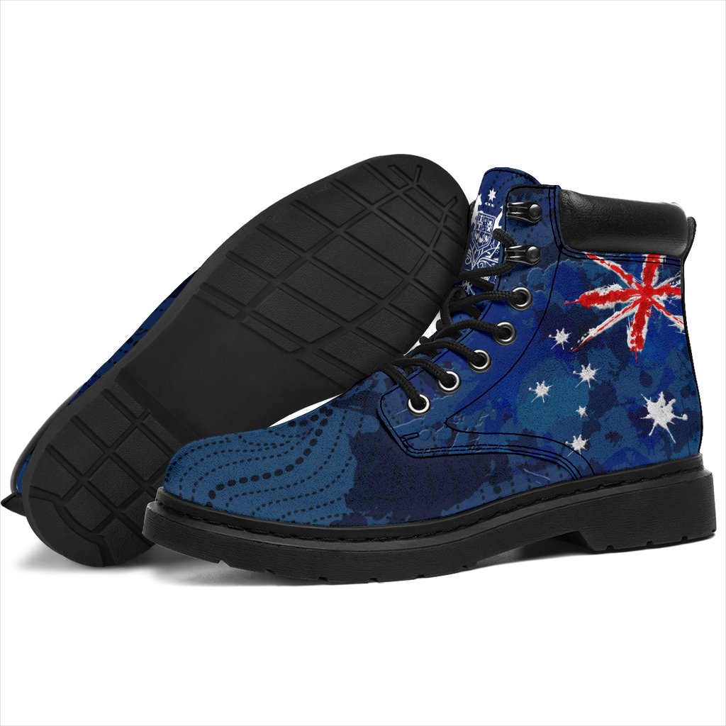 boots-aus-flag-boots-brush-color-aussie-coat-of-arms-unisex