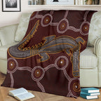 aboriginal-premium-blanket-indigenous-crocodile-brown-color