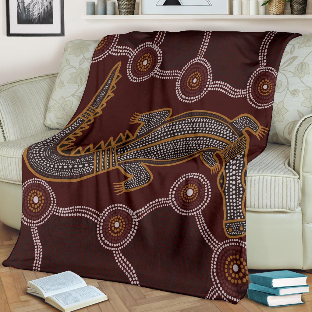 aboriginal-premium-blanket-indigenous-crocodile-brown-color