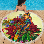 beach-blanket-australia-kookaburra-with-waratah
