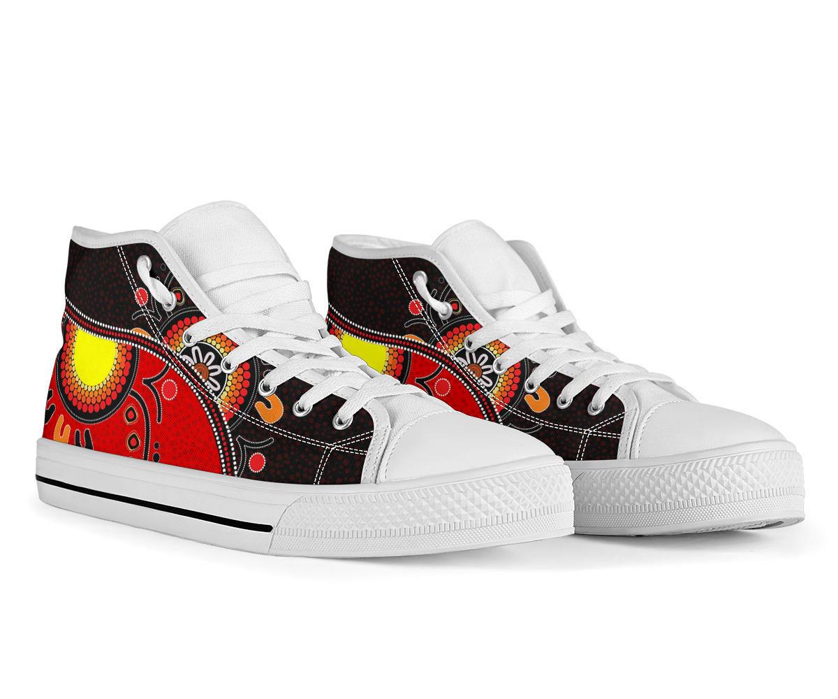 aboriginal-high-top-shoe-australia-flag-dot-painting-art