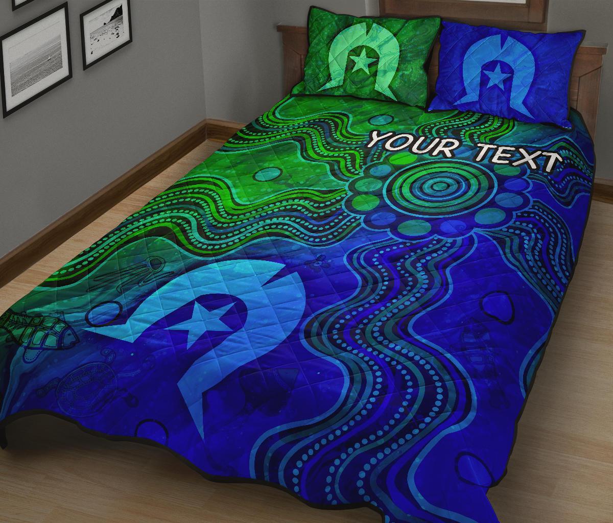 custom-aboriginal-quilt-bed-set-torres-strait-islands-flag