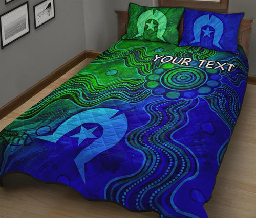 custom-aboriginal-quilt-bed-set-torres-strait-islands-flag