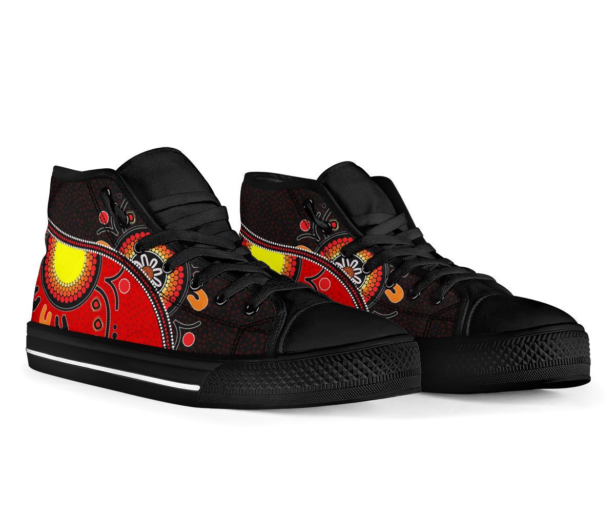 aboriginal-high-top-shoe-australia-flag-dot-painting-art