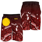 custom-text-aboriginal-mens-shorts-red-landscape