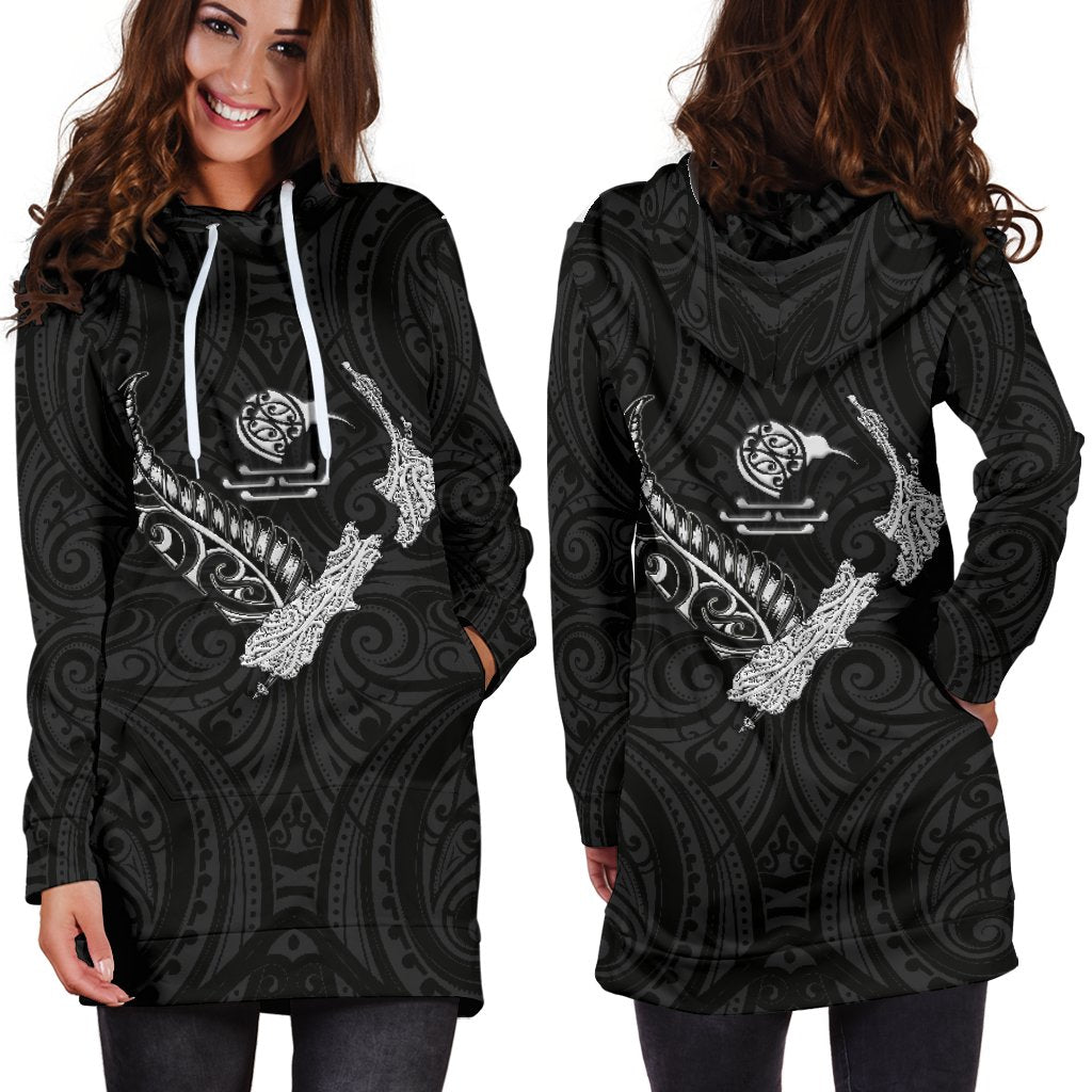new-zealand-heart-womens-hoodie-dress-map-kiwi-mix-silver-fern-white