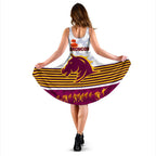 Brisbane Broncos Women's Dress Anzac Day Simple Style - White - Vibe Hoodie