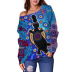 Aboriginal Off Shoulder Sweater - Indigenous Platypus - Vibe Hoodie