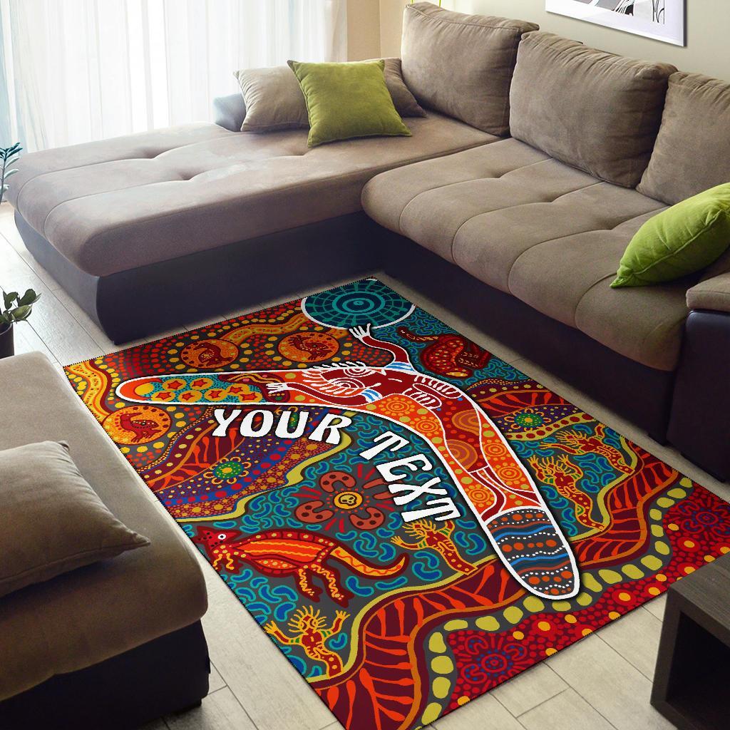 aboriginal-personalised-area-rug-indigenous-boomerang
