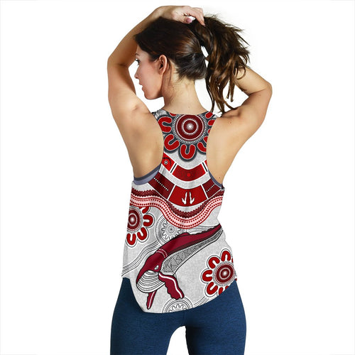Dragons Women Racerback Tank St. George Indigenous White - Vibe Hoodie