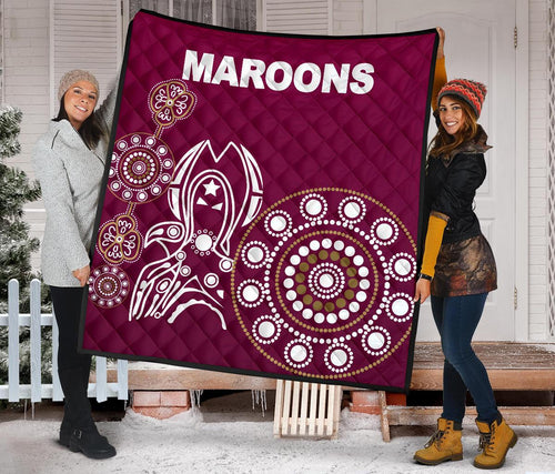 queensland-premium-quilt-maroons-simple-indigenous