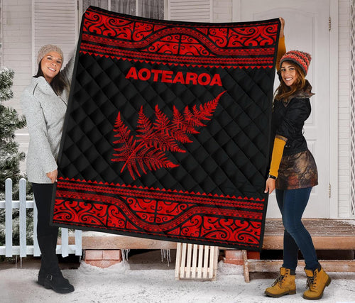 aotearoa-new-zealand-maori-premium-quilt-silver-fern-red